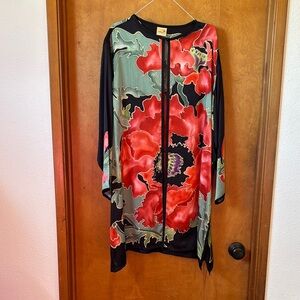 Floral Women's Silk Cape Jacket